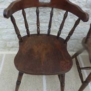 4 solid wood chairs in western style called "smockers chairs", in oak.