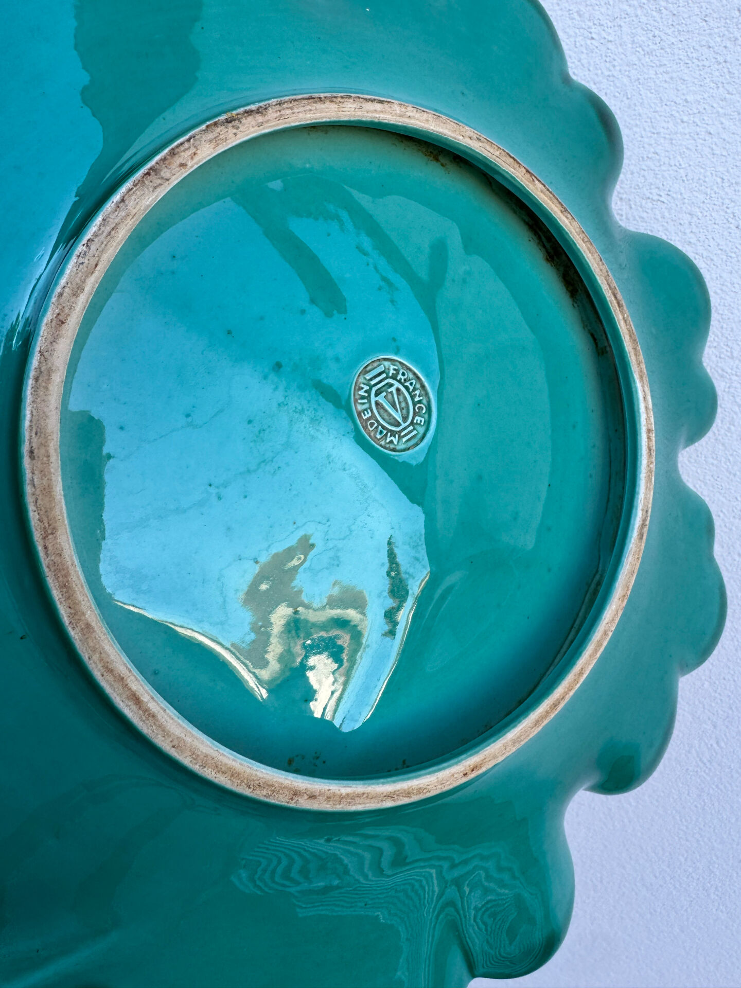 Green plate Verceram 1950s