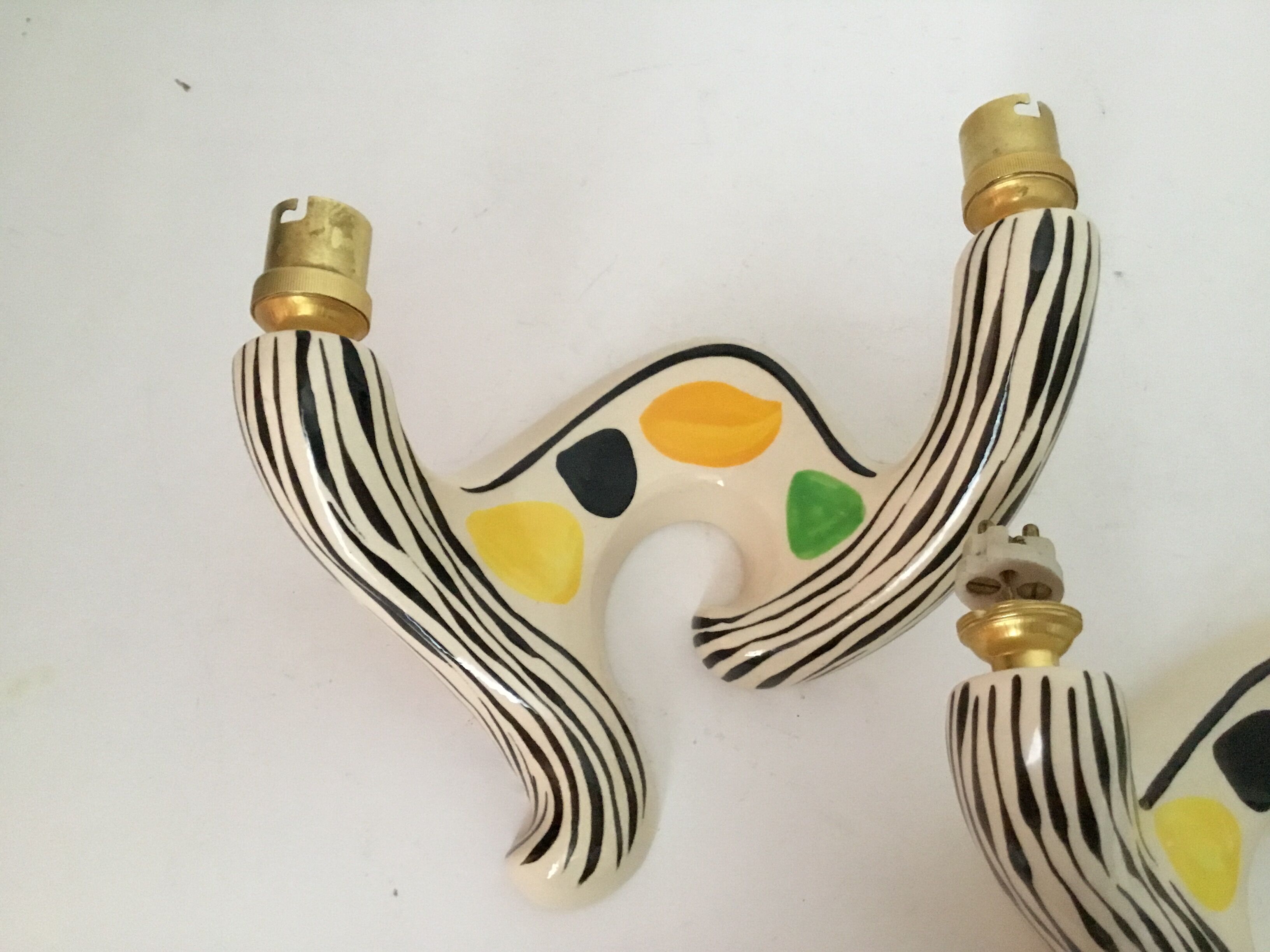 Wall light in vintage earthenware