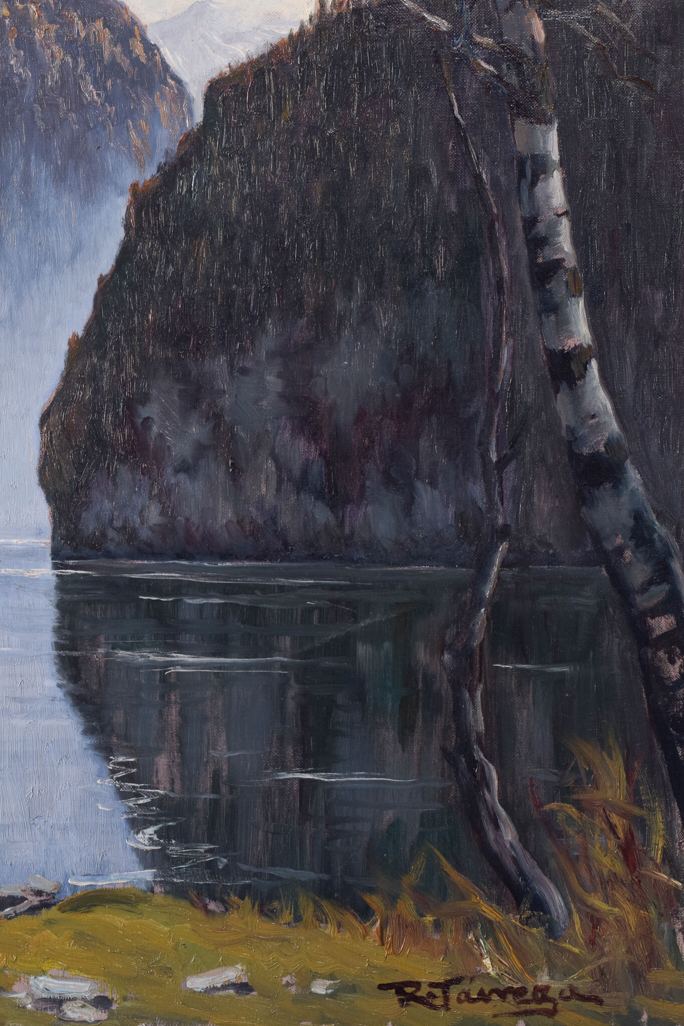 Tableau ancien Ricard Tarrega Viladoms - 'Lac Königssee' Bavière