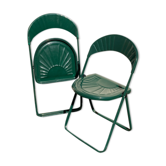 Deux chaises pliantes vintage