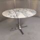 tulip table in marble and chrome metal italy 1970