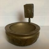 Old copper matchbox ashtray