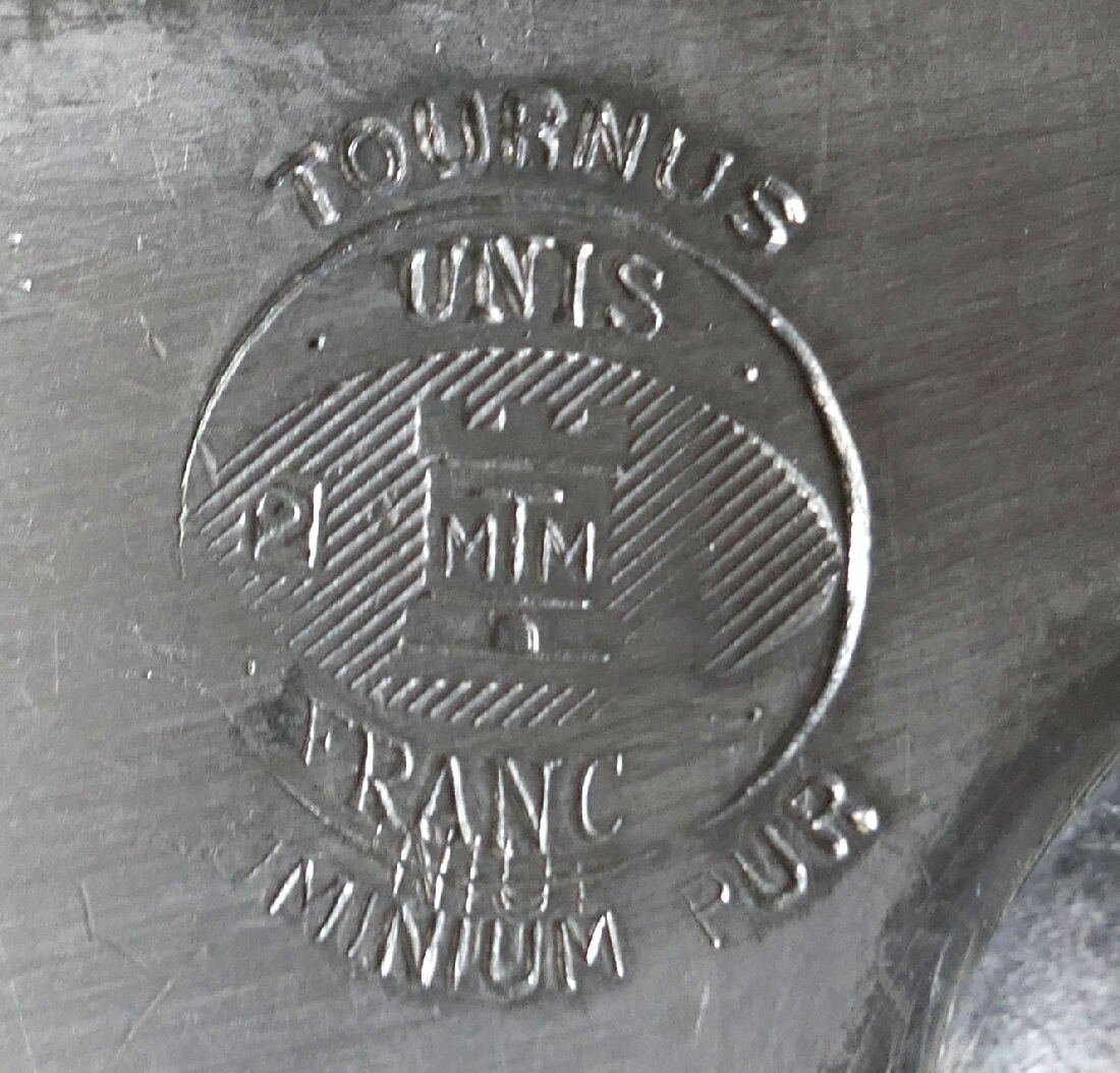 Pure aluminum saucepan Tournus Unis France 50s