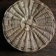 Panier Corbeille ronde osier tressage vintage