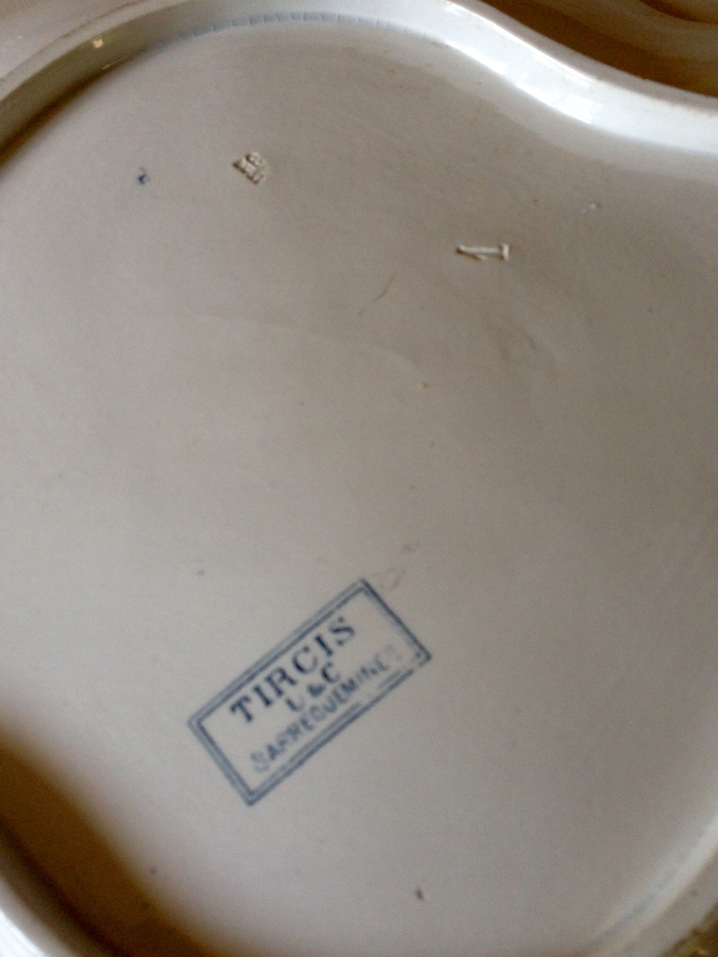 Tircis  Sarreguemines dish circa 1900
