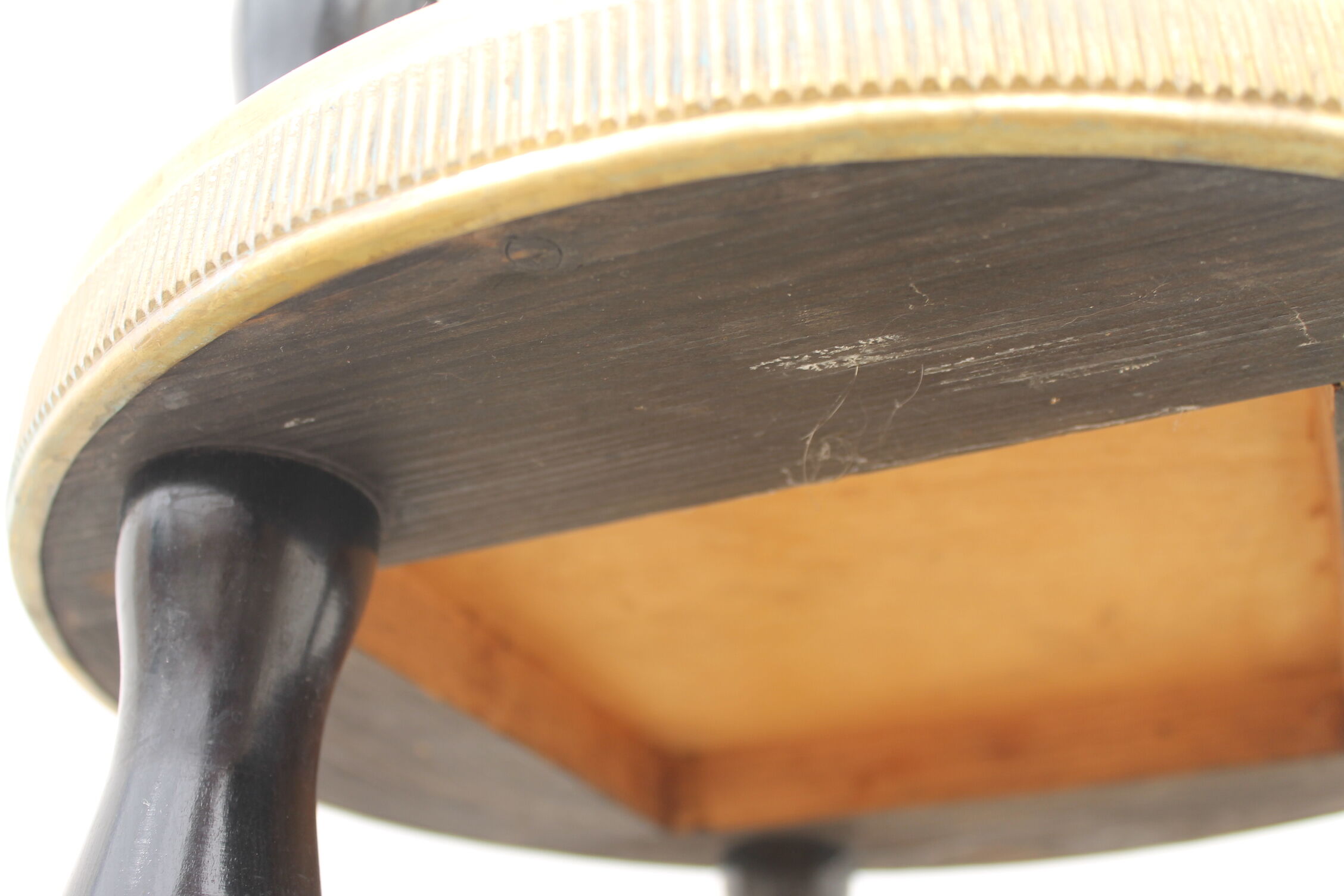 Art deco wood and brass side table 1930s