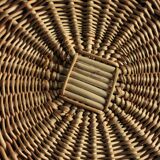 Large round wicker tray