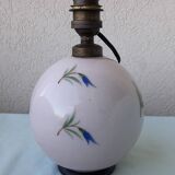 Lamp base in pink opaline