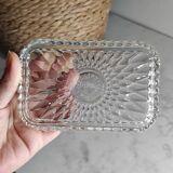 Molded glass ramekin / butter dish
