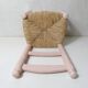 Old wooden straw chair for children