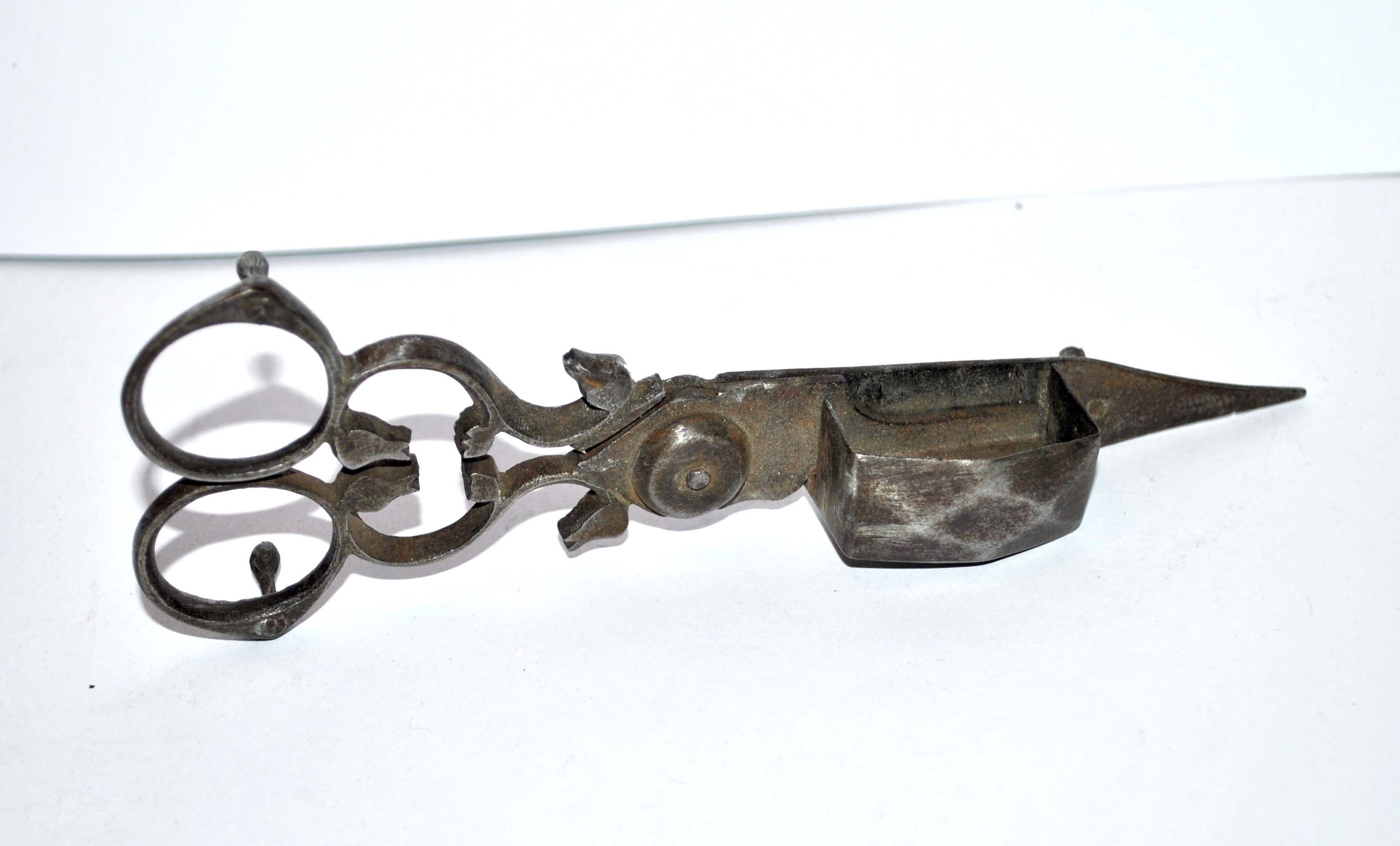Old iron speckle - Extinguisher candle church Candlestick 19th century