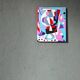 Contemporary Abstract "Morning Blues", Small Unframed Oil Painting, 2022