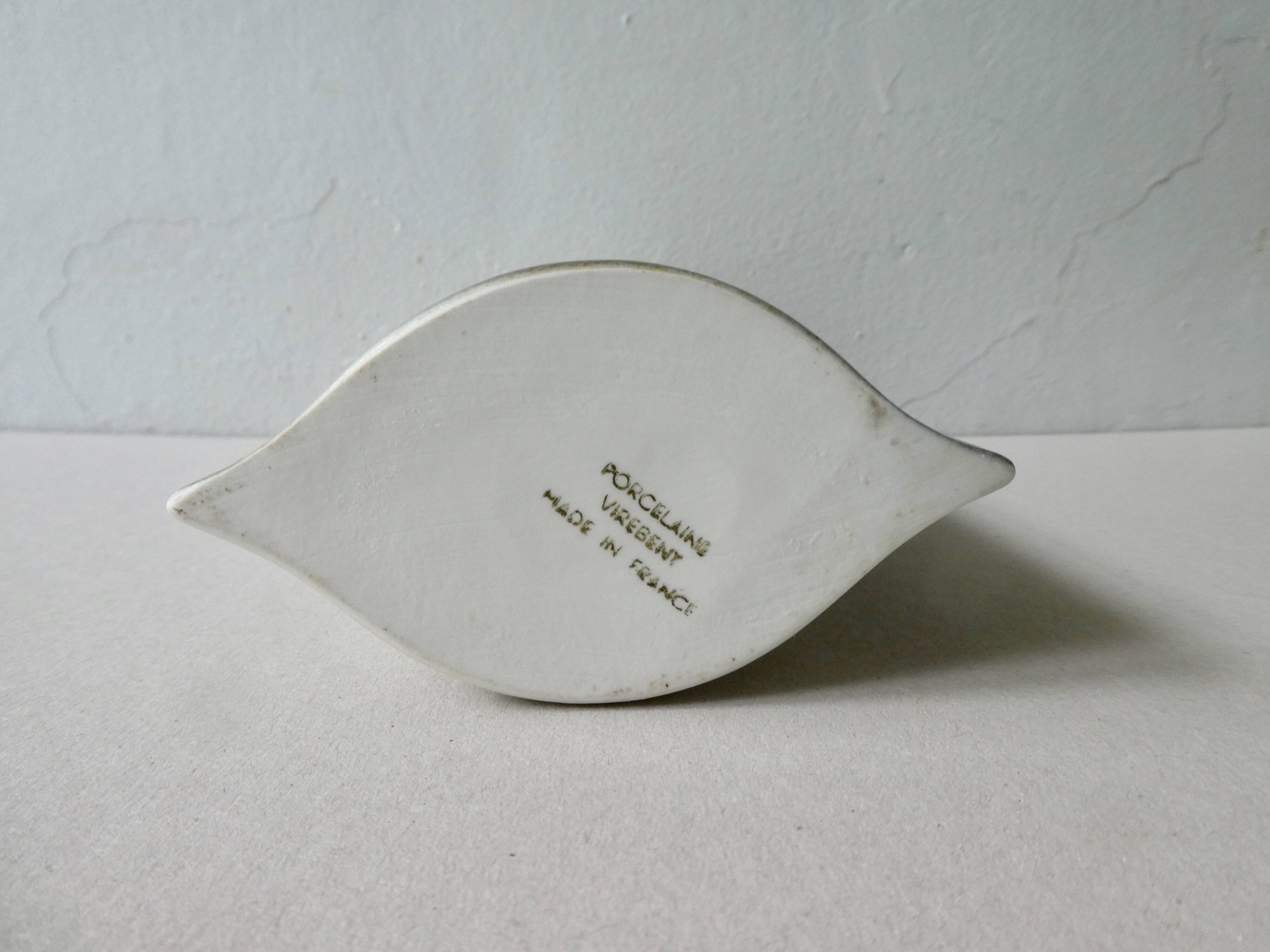 Vase en porcelaine de Virebent, décor paysage