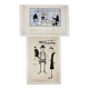 Paire de dessins humoristiques anciens Presse signés Dandurand et Berly