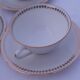 Coffee service in prcelaine from Sologne Lamotte with golden frieze