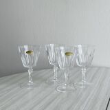 4 vintage crystal liqueur glasses