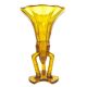 Art Deco vase, yellow glass, Stolzle glassworks, Czechoslovakia, 1930s