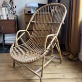 Rattan armchair - authentic vintage charm look