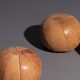 Vintage medicine balloon in dark brown leather, 2 Kg