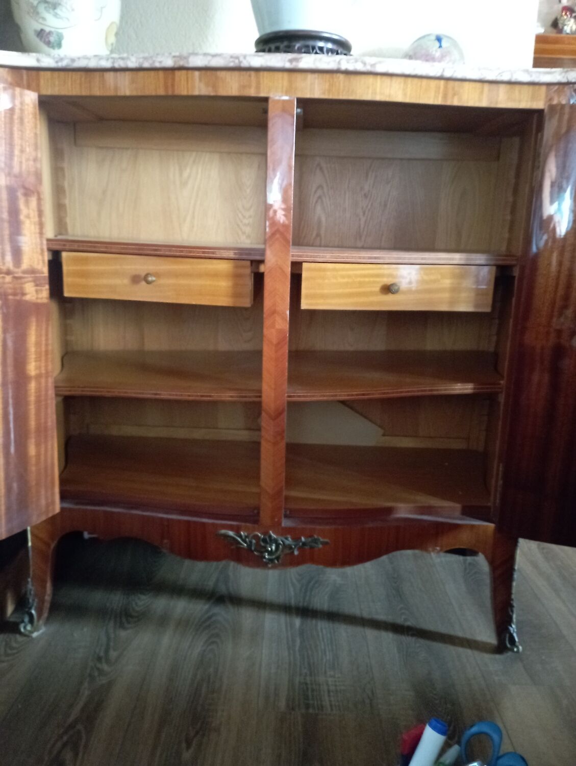 2-door marquetry cabinet