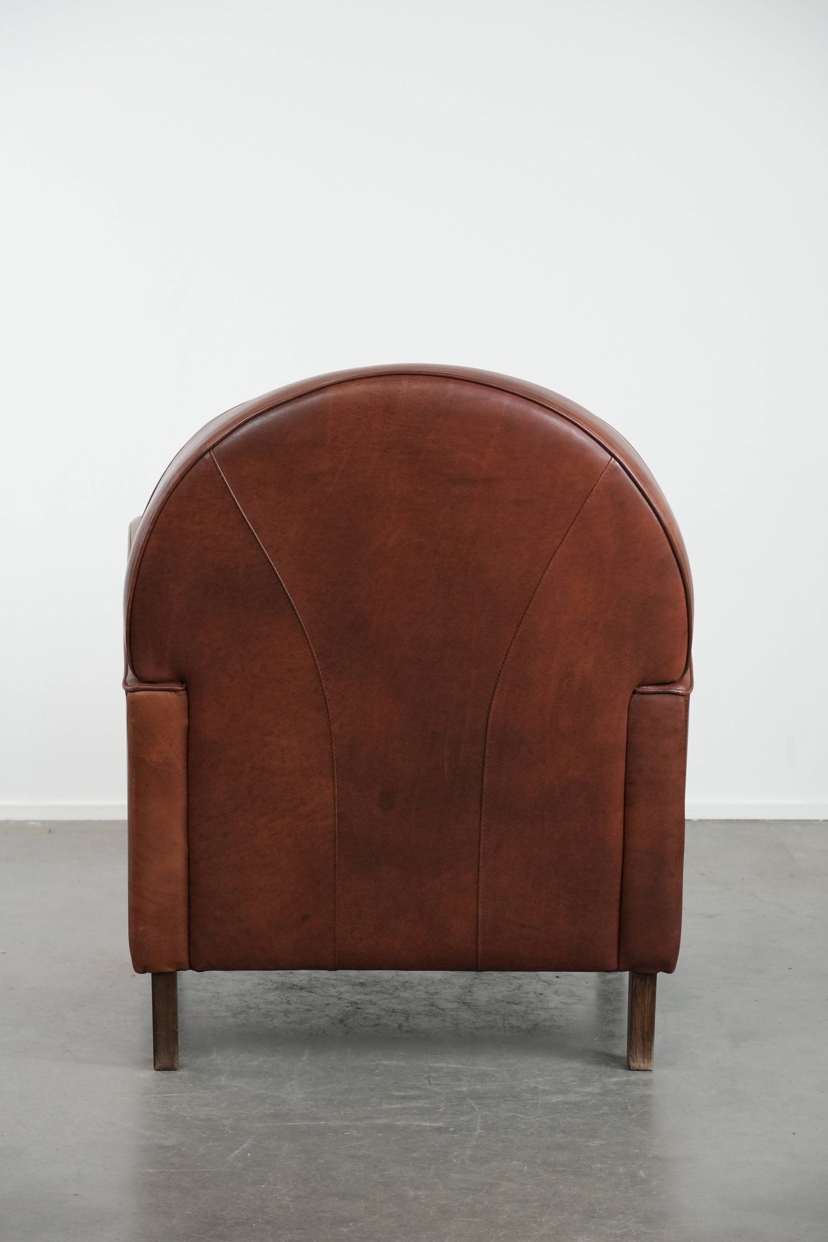 Beautiful art deco design armchair made of cowhide leather in English style
