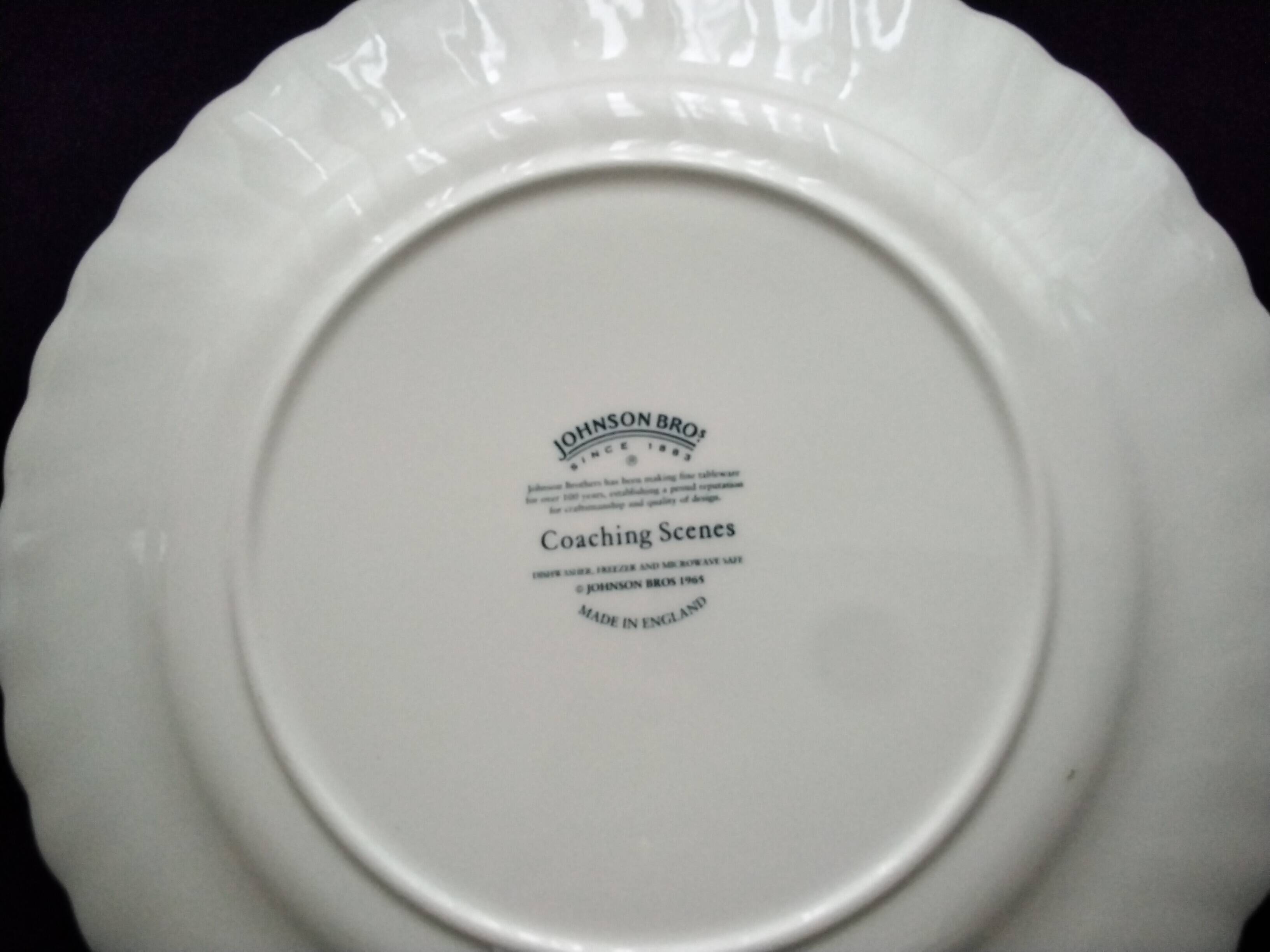 4 Johnson Bros porcelain dinner plates