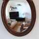 Miroir en bois oval années 30