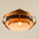 Copper and rosewood lamp attributed to Werner Schou, Denmark 1960s
