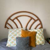 70's rattan headboard