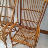 Paire de fauteuils en rotin