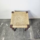 70s Rush Seat Stool