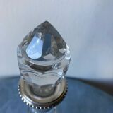 Art Deco crystal and sterling silver carafe