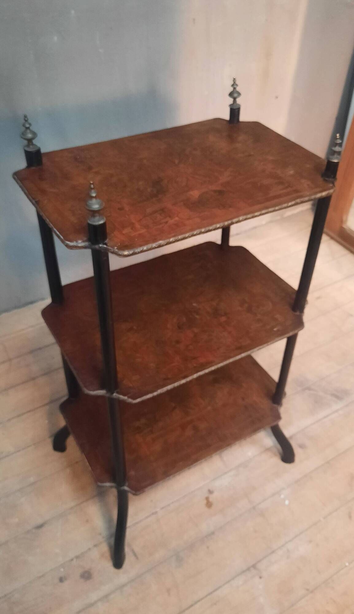 Napoleon III etagere in marquetry