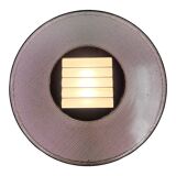 Postmodern wall lamp or ceiling lamp in metal and silver glass, 1980