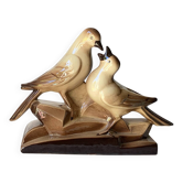 Art Deco ceramic sculpture of birds by Charles Lemanceau