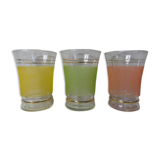 3 granite glasses