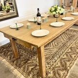 Large renovated solid oak farmhouse table