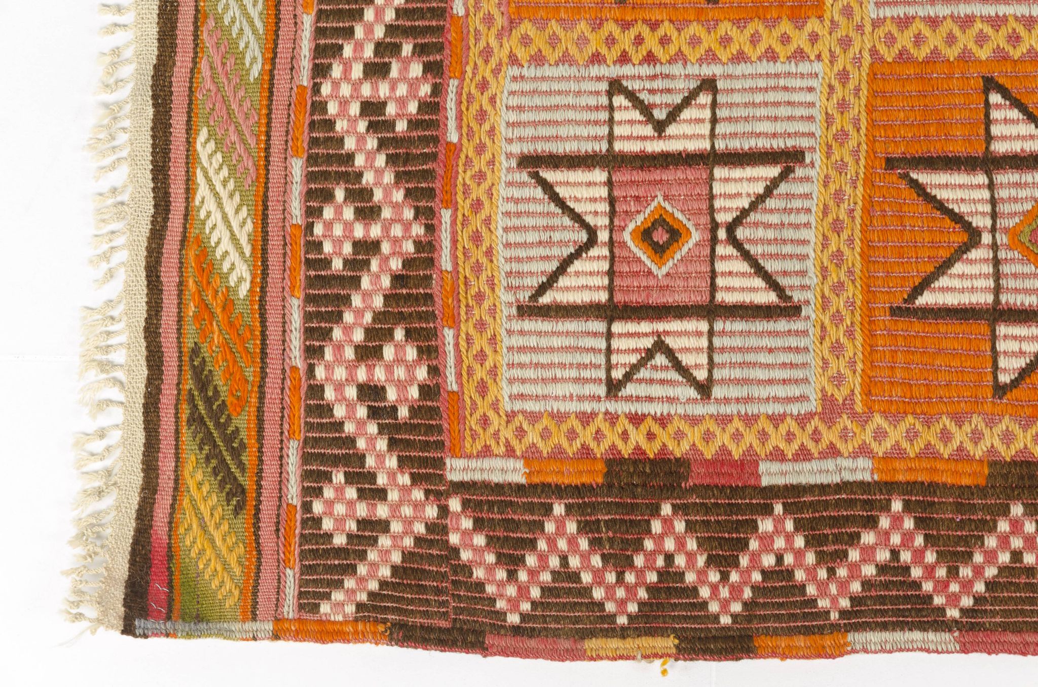 Vintage Turkish Kilim Rug, Handwoven Anatolian Accent Rug,sku-141