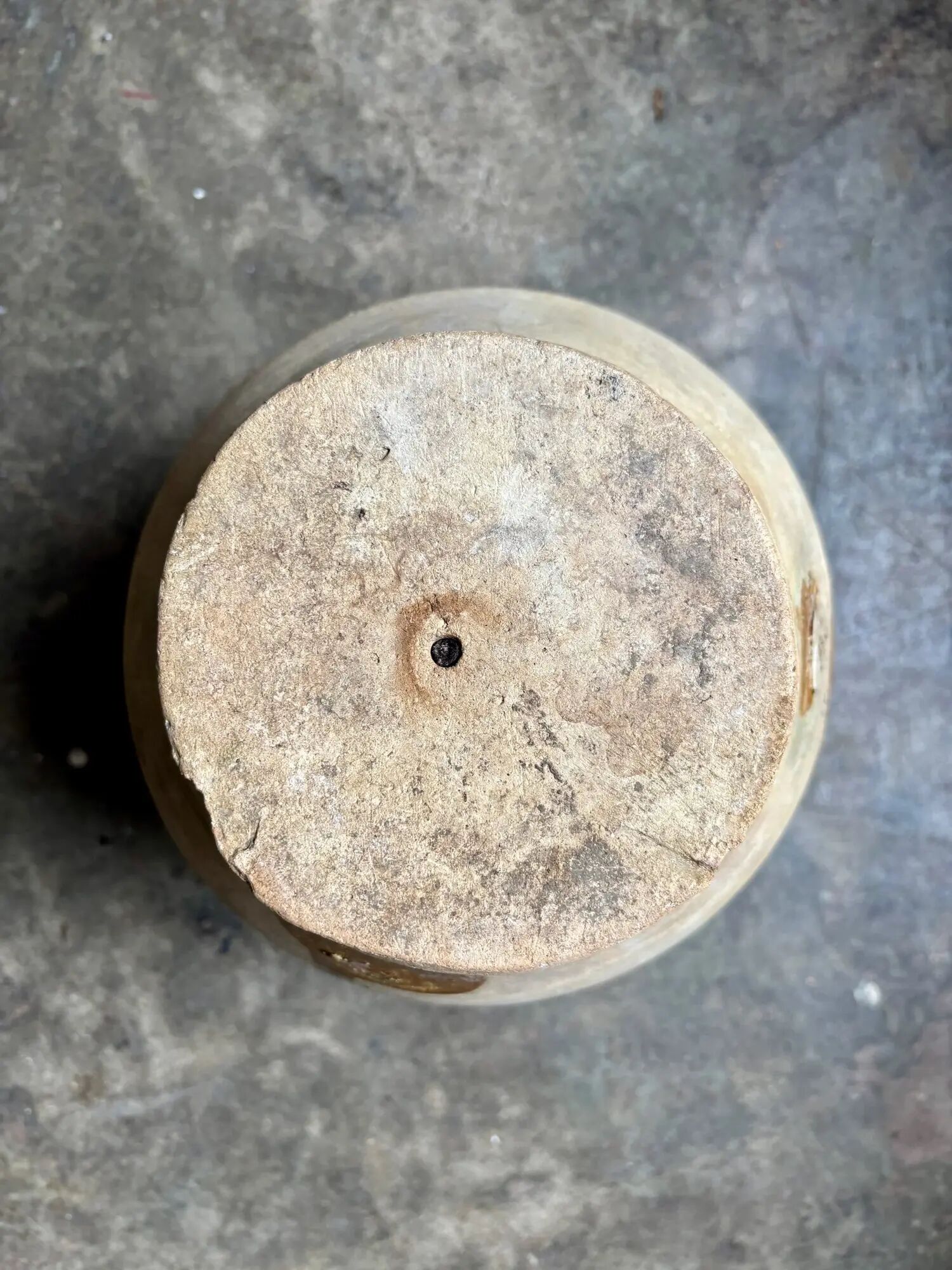 Grease pot, ochre glazed ceramic jar no. 1 - 18th century