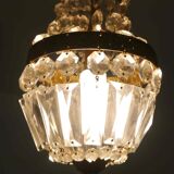 Suspension chandelier with metal and glass grapevines manufactured 60's / 70's