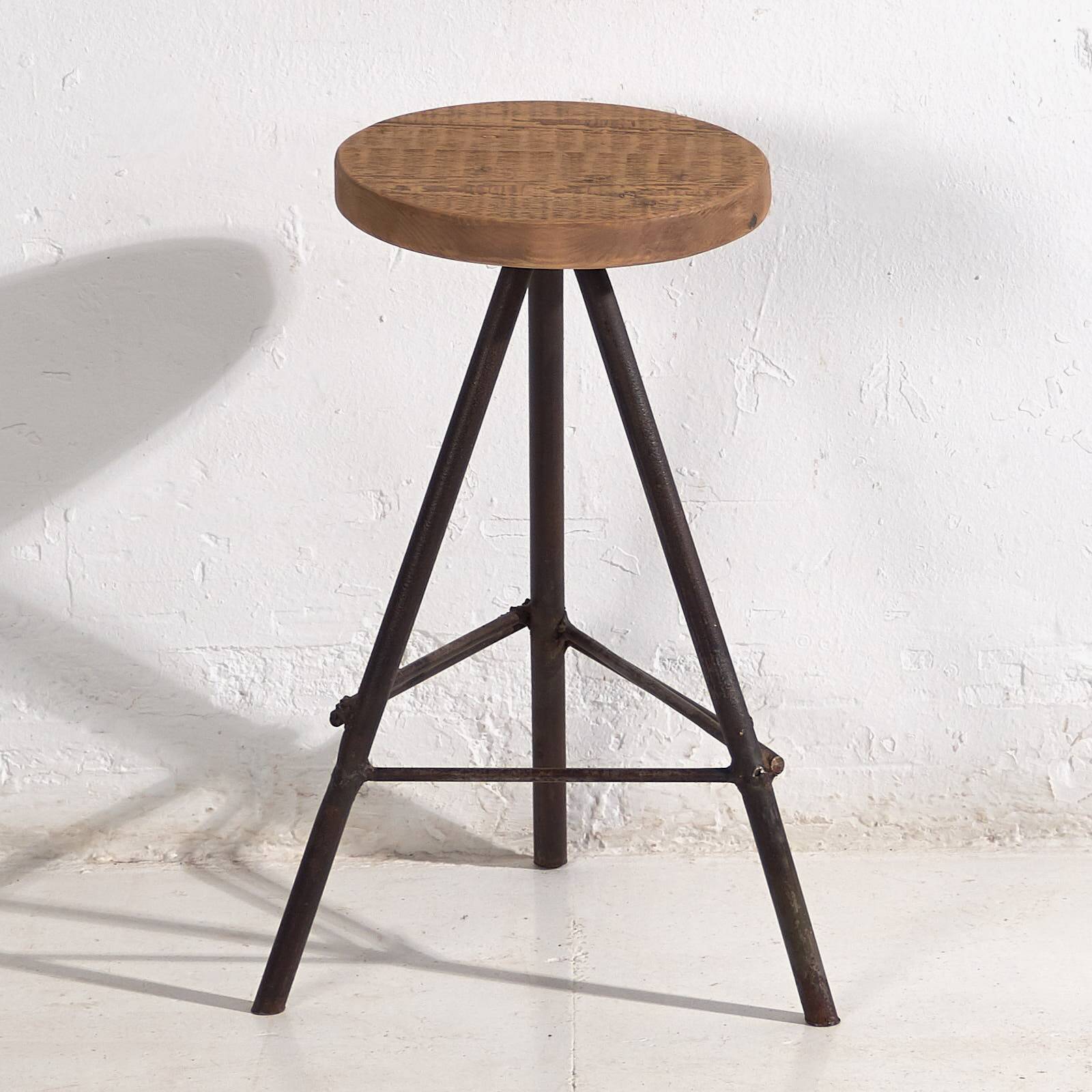 Round industrial style stool (c.1960) #1