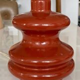 Ceramic rust bedside table lamp 1970 1980