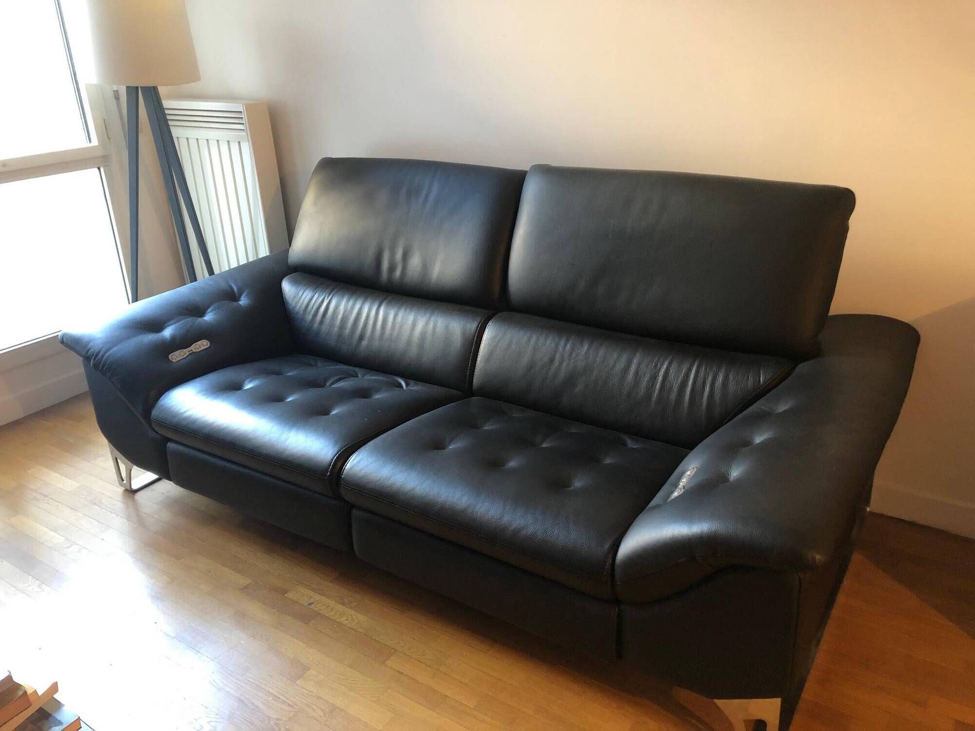 Roche bobois cinétique 2-seater full relax motorised sofa - leather category