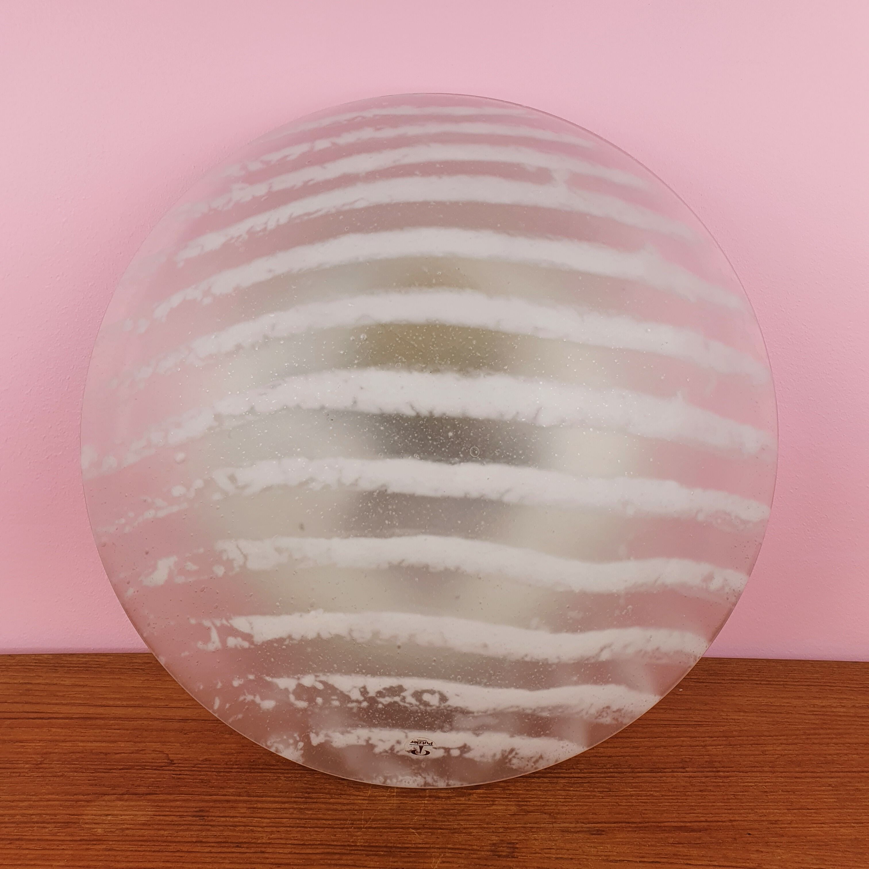 Mid-Century Zebra Flush Mount from Peill & Putzler, 1960s
