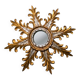 "Witch mirror 'Sun' in gilded wood with acanthus leaf decoration"