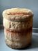 Cylindrical storage pouffe in faux fur 1970
