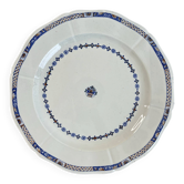 E Bourgeois, Collection Rouen XVIII, très grand plat 41cm