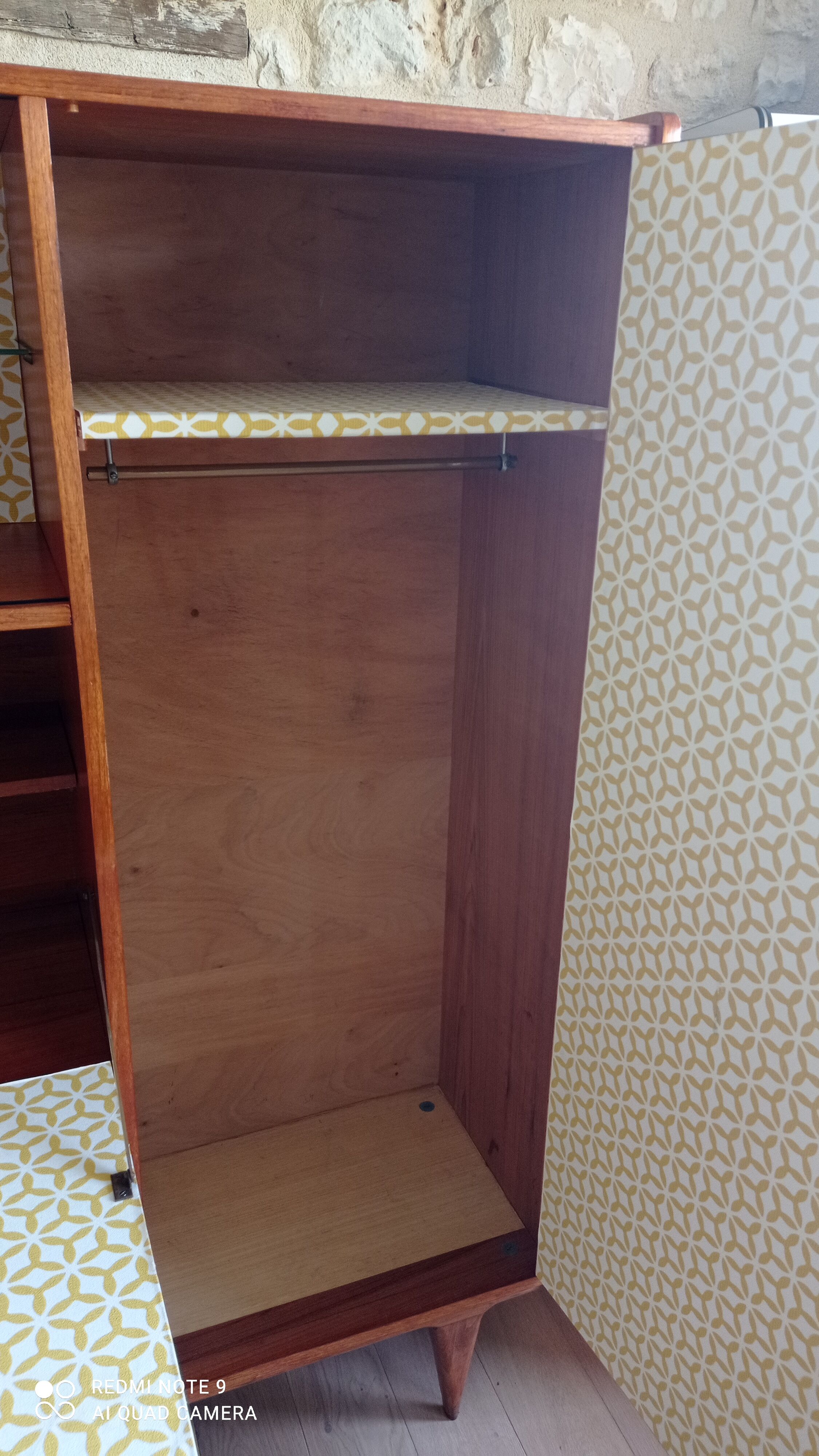 Multifunction teak cabinet