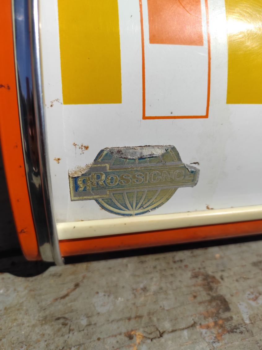 vintage orange bread hutch 70s